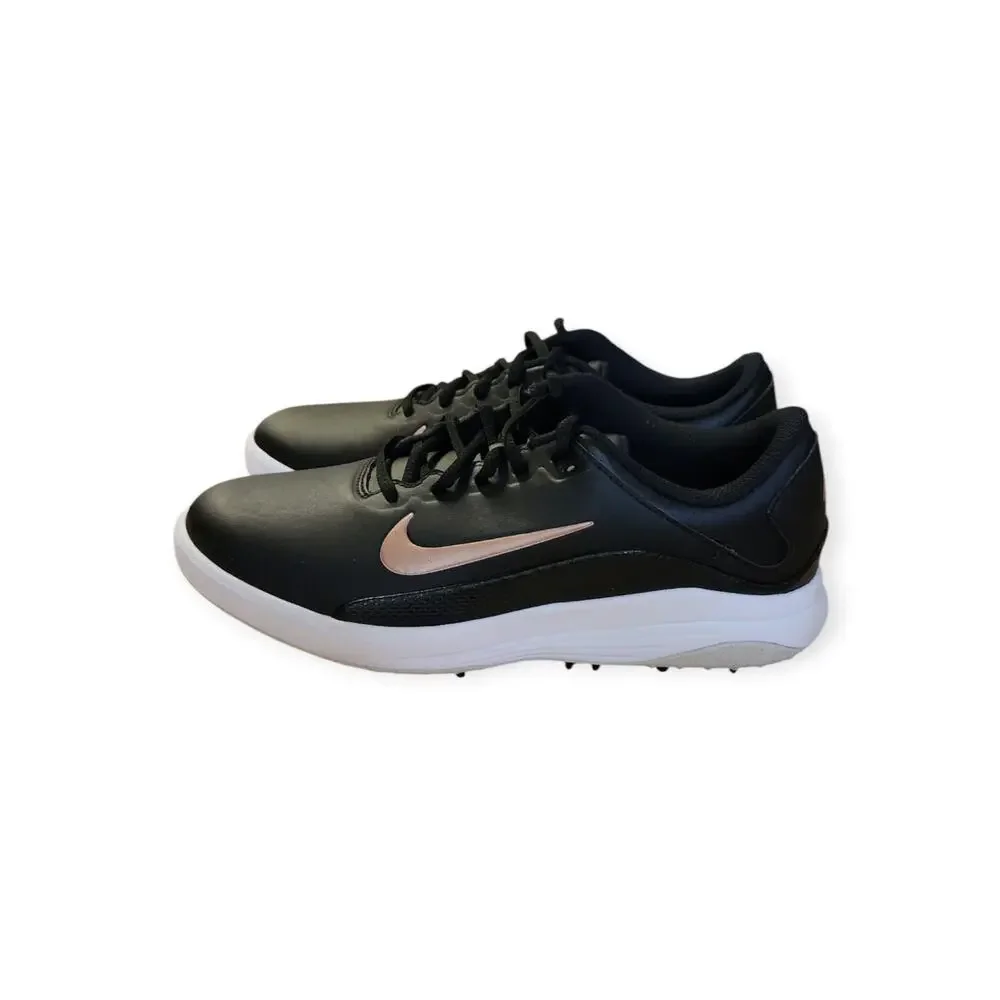 NEW Nike Vapor Fitsole Golf Sneaker Shoes Black Gold Vegan Leather Women 9 - Picture 2 of 8